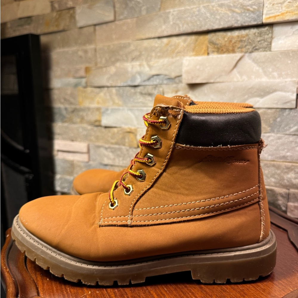 Youth Sz 3M Eddie Bauer Karpie Construction Hiking Combat Boots EUC